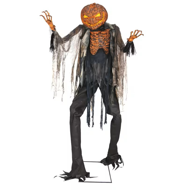 7ft Animated Scorched Scarecrow Light-Up Halloween Decoration
