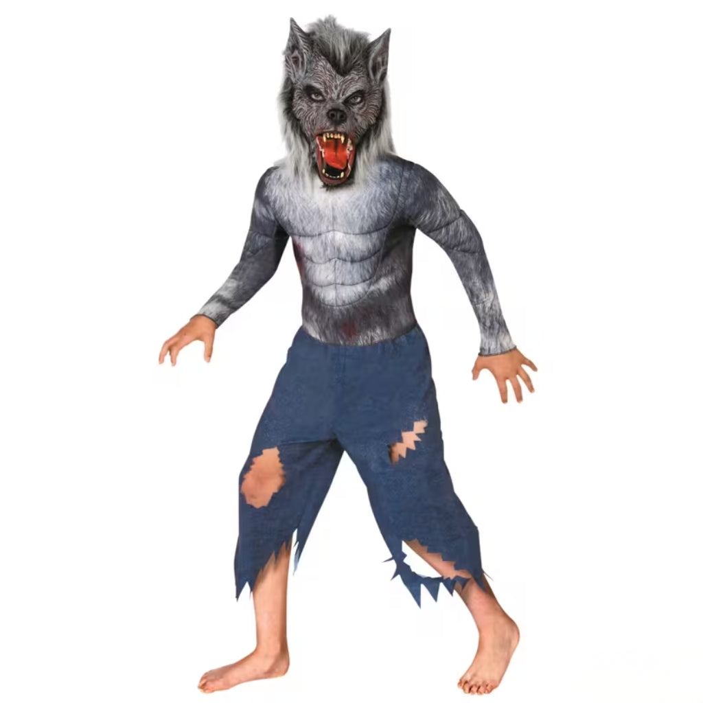 Boy's Werewolf Costume with Mask - Shirt and Pants Medium