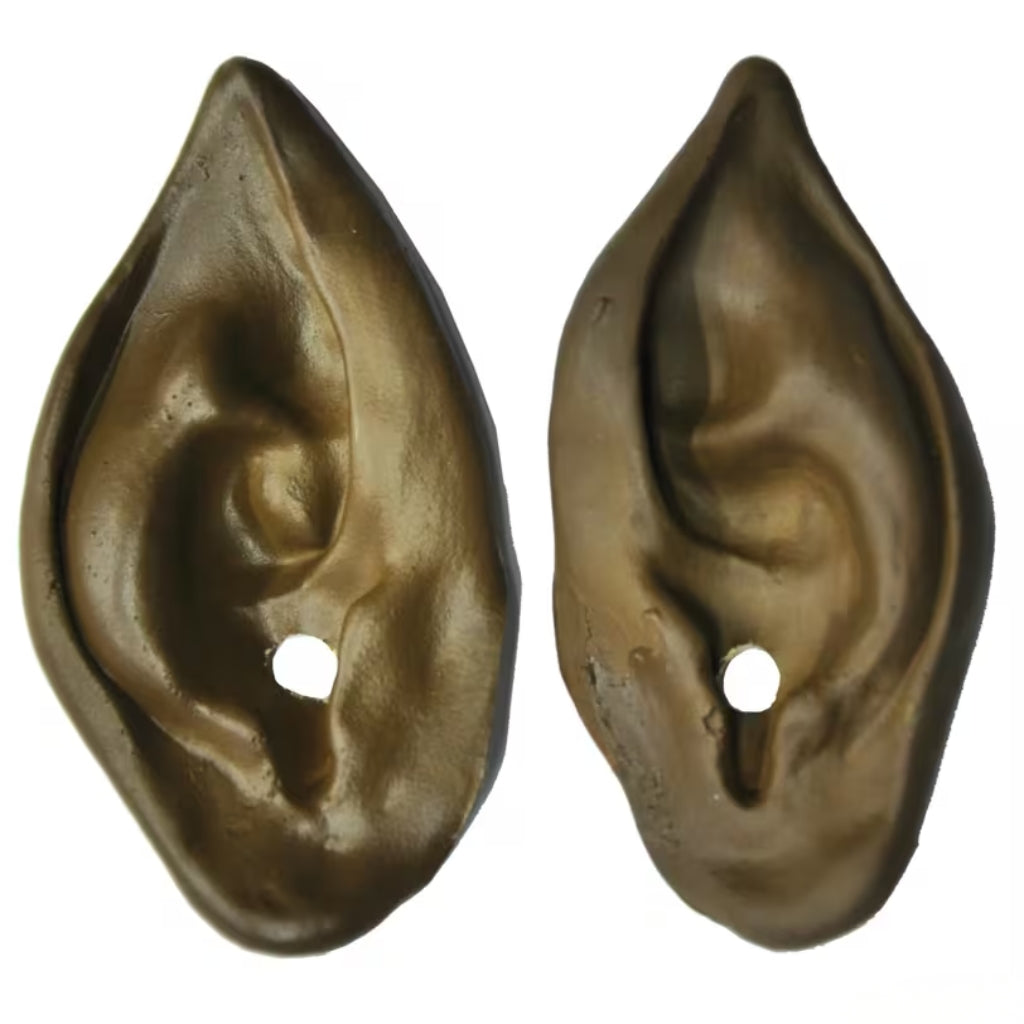 Pointed Latex Werewolf Ears - Brown