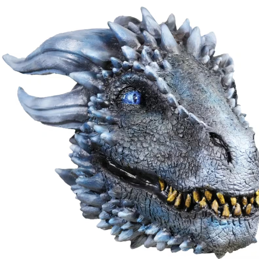 White Walker Dragon Overhead Latex Mask - One Size