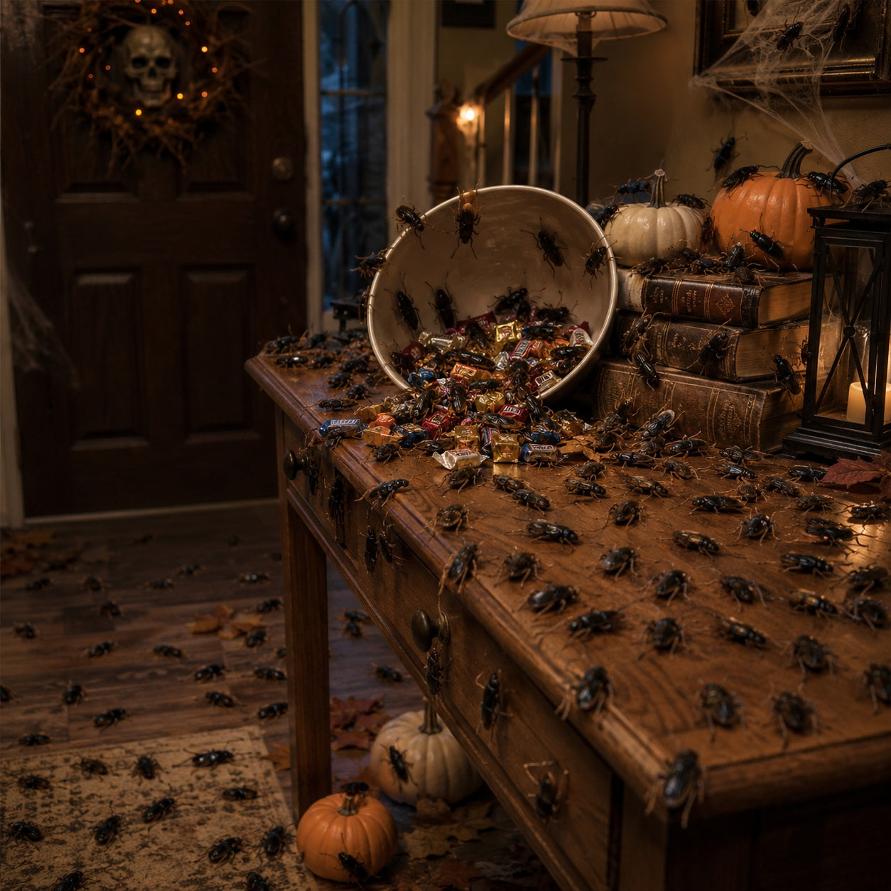 Bag of 40 Realistic Cockroaches Halloween Prop