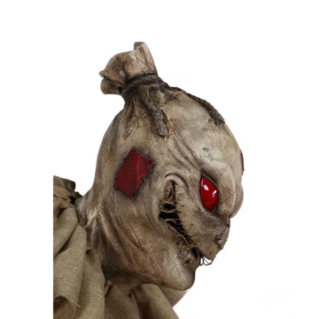 7ft Animated Grim Stalker Scarecrow with Glowing Eyes