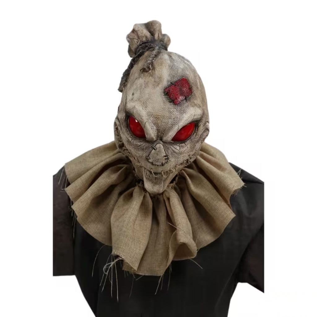 7ft Animated Grim Stalker Scarecrow with Glowing Eyes