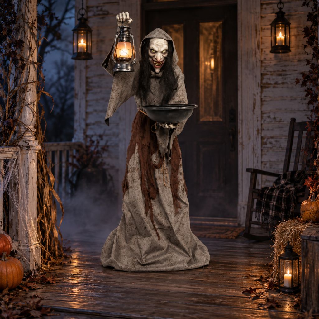 6ft Animated Light-Up Mildred the Wicked Witch Decoration