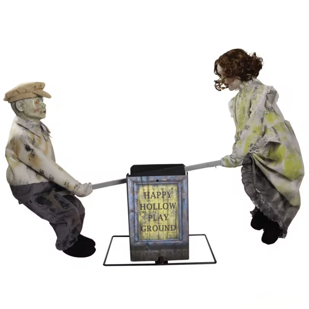 Animated Seesaw with Victorian Dolls, 4ft x 3ft