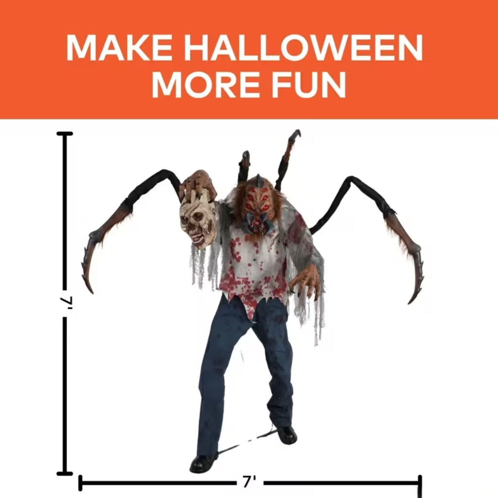 6ft Animated Spider Monster Dr. Fangor Halloween Decoration