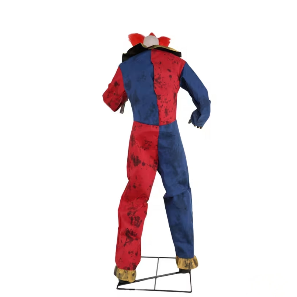7ft Animated Axe-Wielding Clown Halloween Decoration