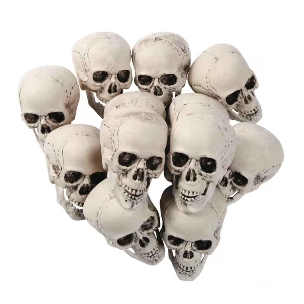 5" Mini Skulls Halloween Decorations - 12pc Bag