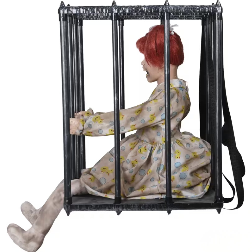 Animated Screaming Caged Kid Walk-Around Accessory