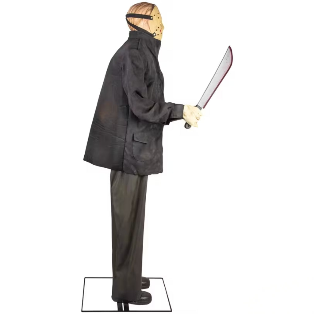 6ft Animated Jason Voorhees Figure with Sound and Moving Machete