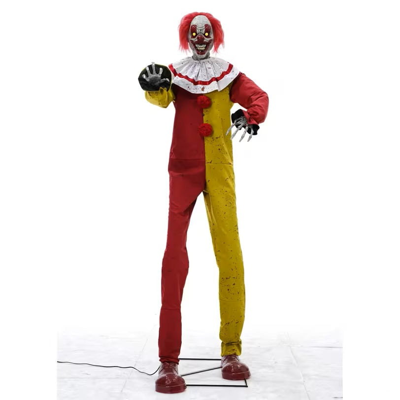 7ft Animated Pesky the Clown Halloween Decoration