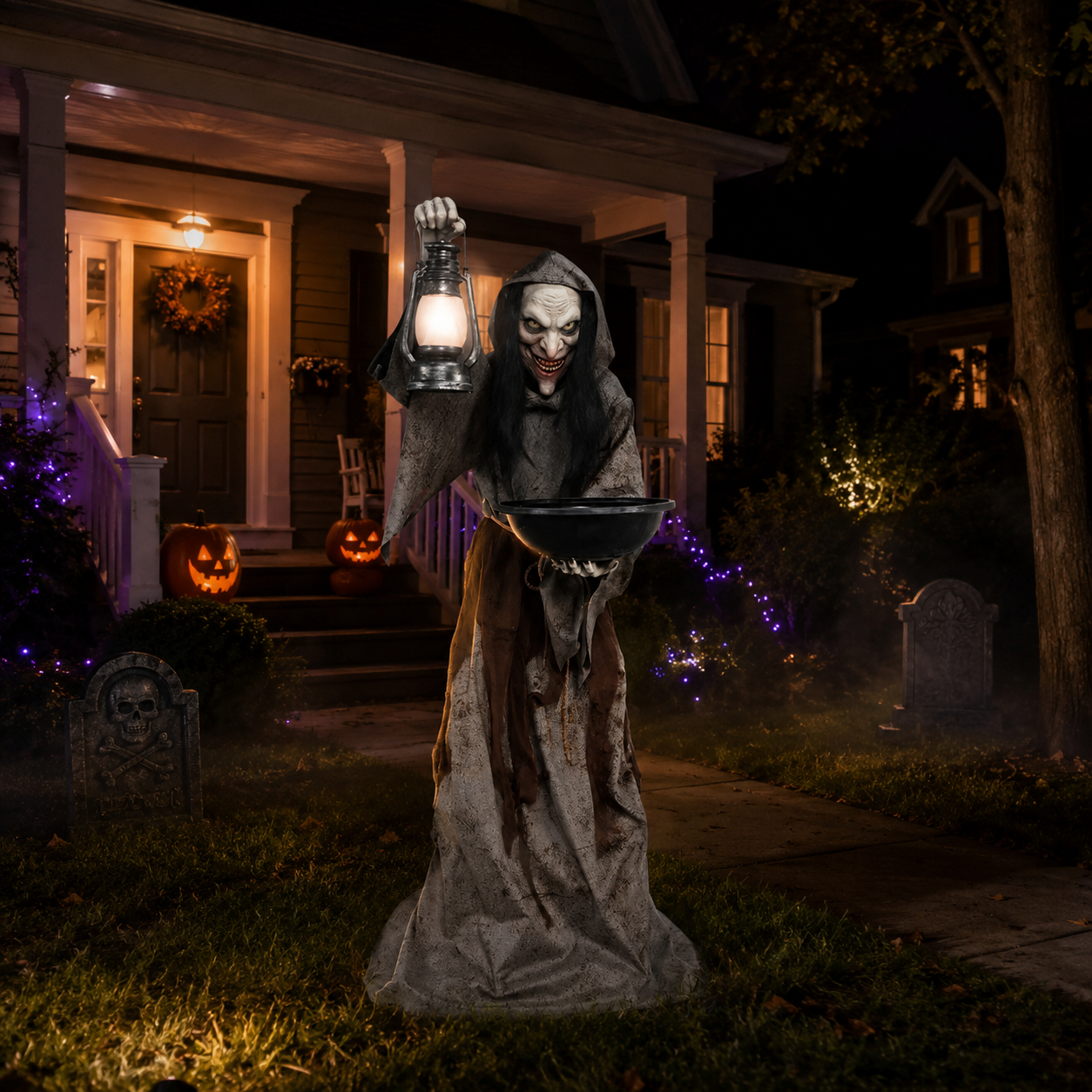 5.5ft Mildred Wicked Witch Light-Up Animatronic