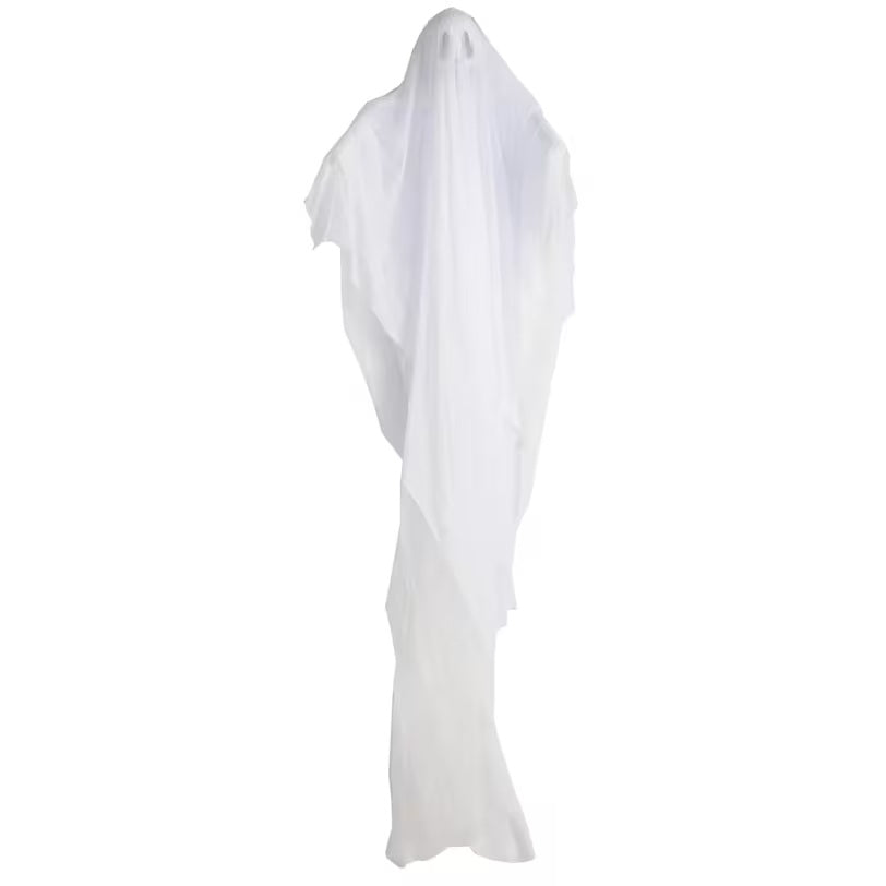 White ghost decoration on a white background