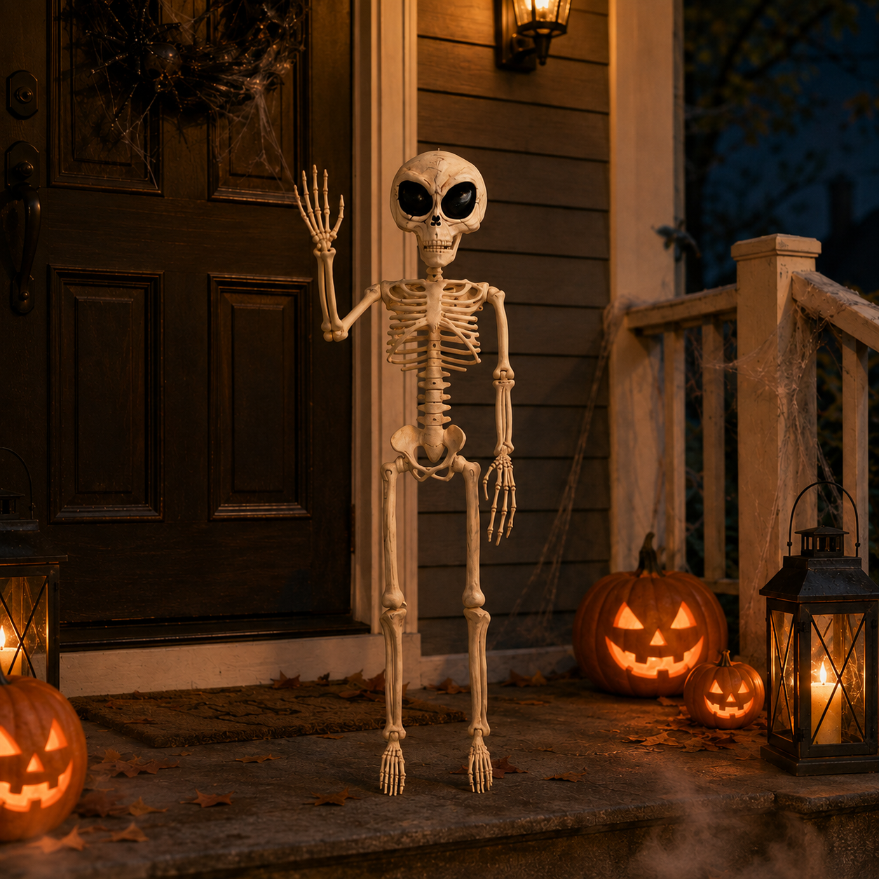 3ft Alien Skeleton Decoration with Posable Limbs