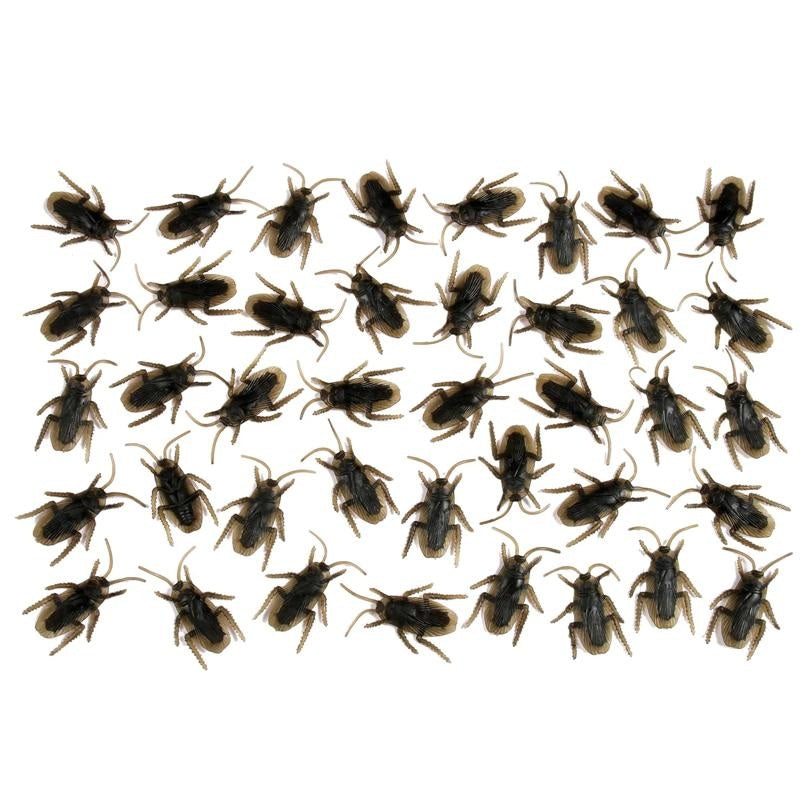 Bag of 40 Realistic Cockroaches Halloween Prop