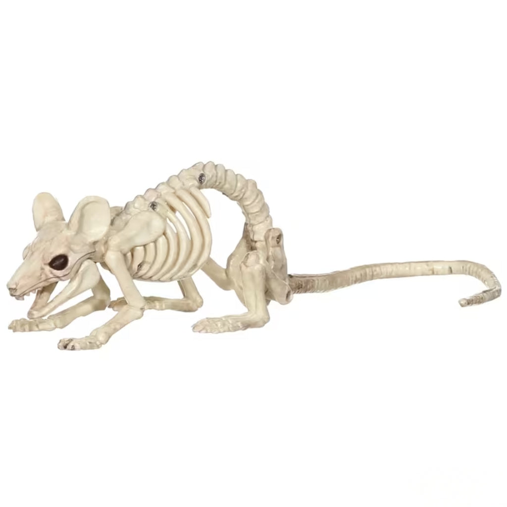 11" Crawling Skeleton Mouse Halloween Decoration