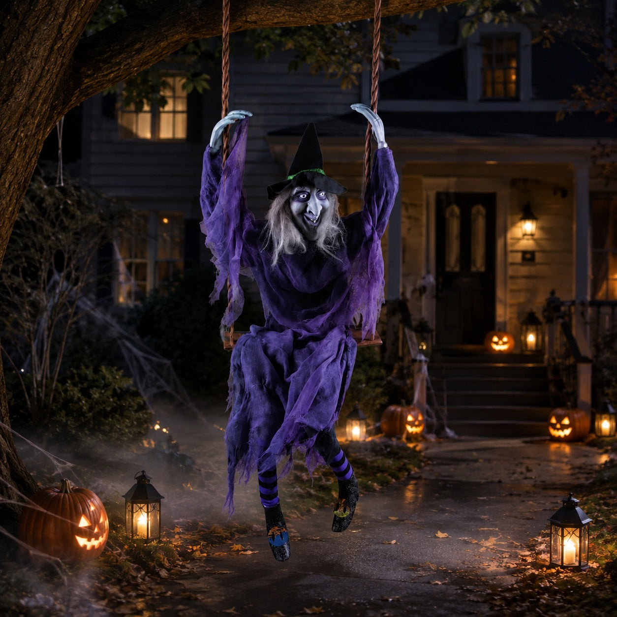 5 foot Witch on Swing