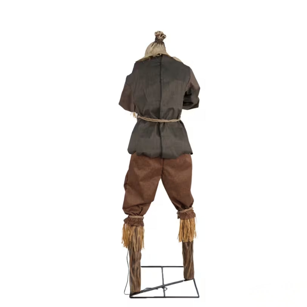 7ft Animated Grim Stalker Scarecrow with Glowing Eyes