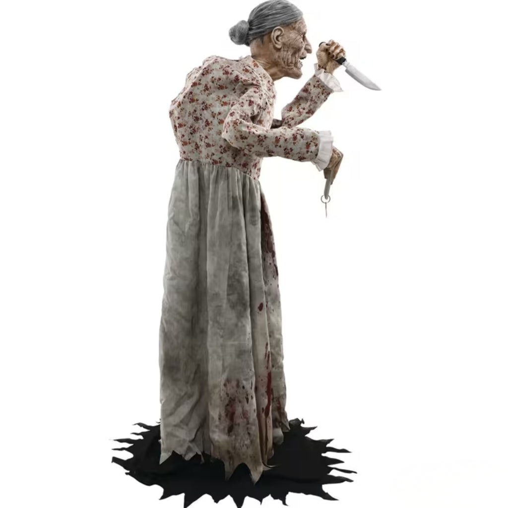 5ft Posable Gruesome Granny Halloween Decoration