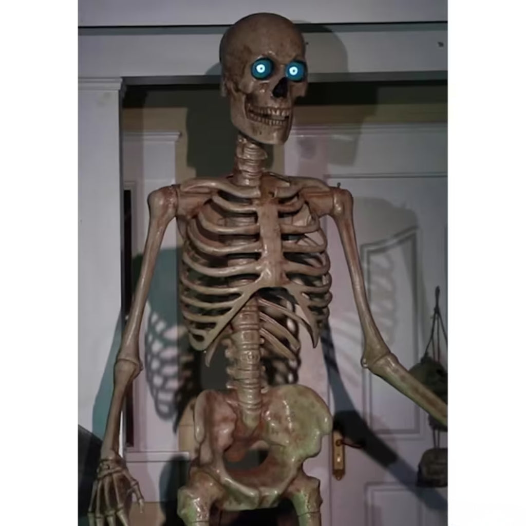 8ft Animated Towering Skeleton with Projection Eyes