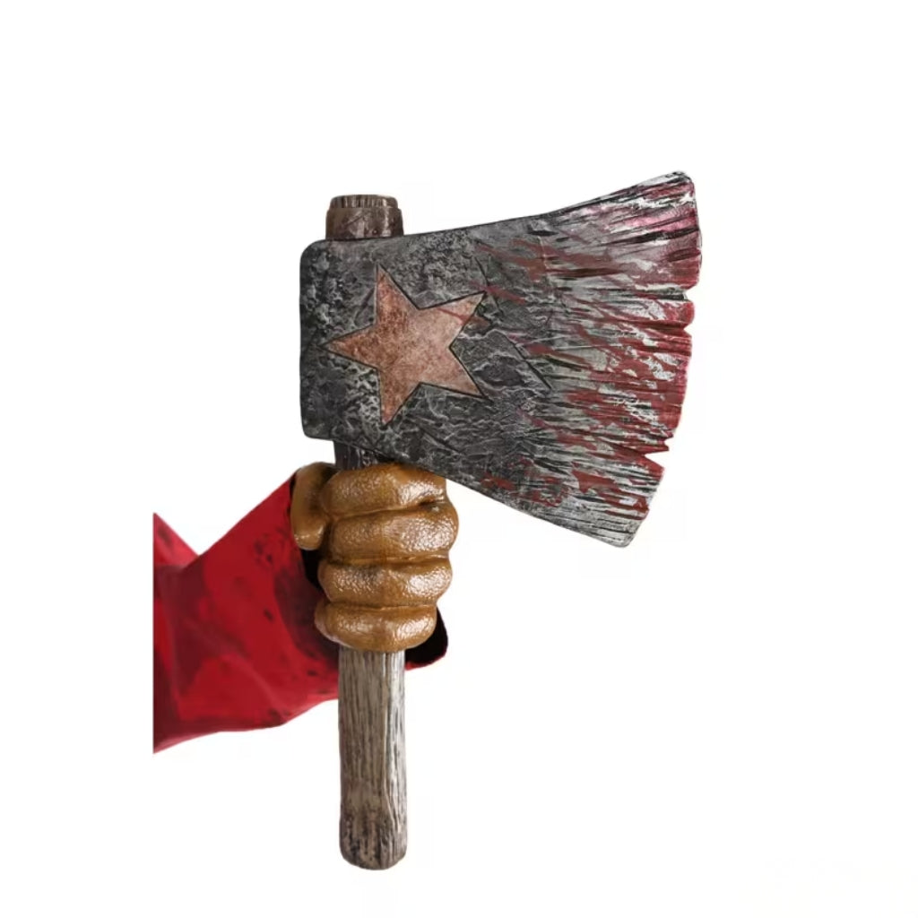 7ft Animated Axe-Wielding Clown Halloween Decoration
