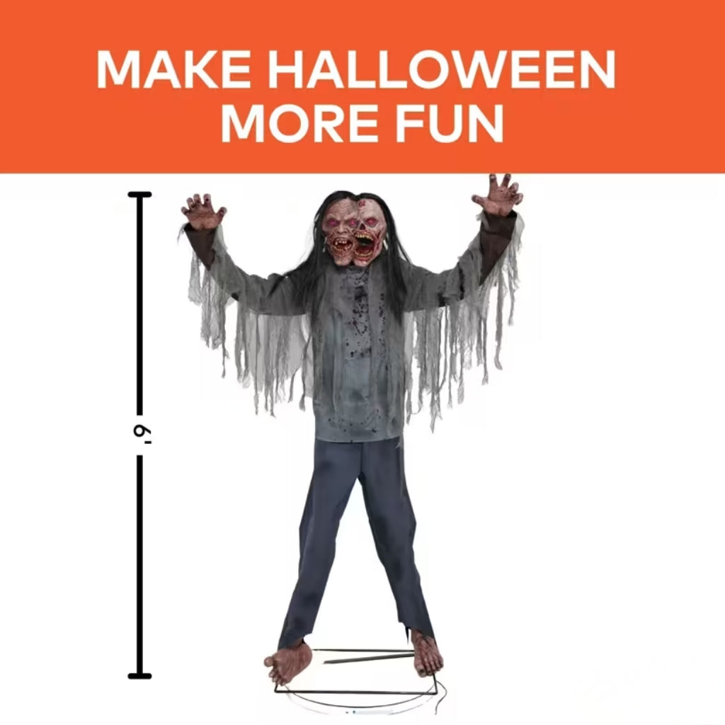 6ft Animated Light-Up Jack & Jill Zombie Duo