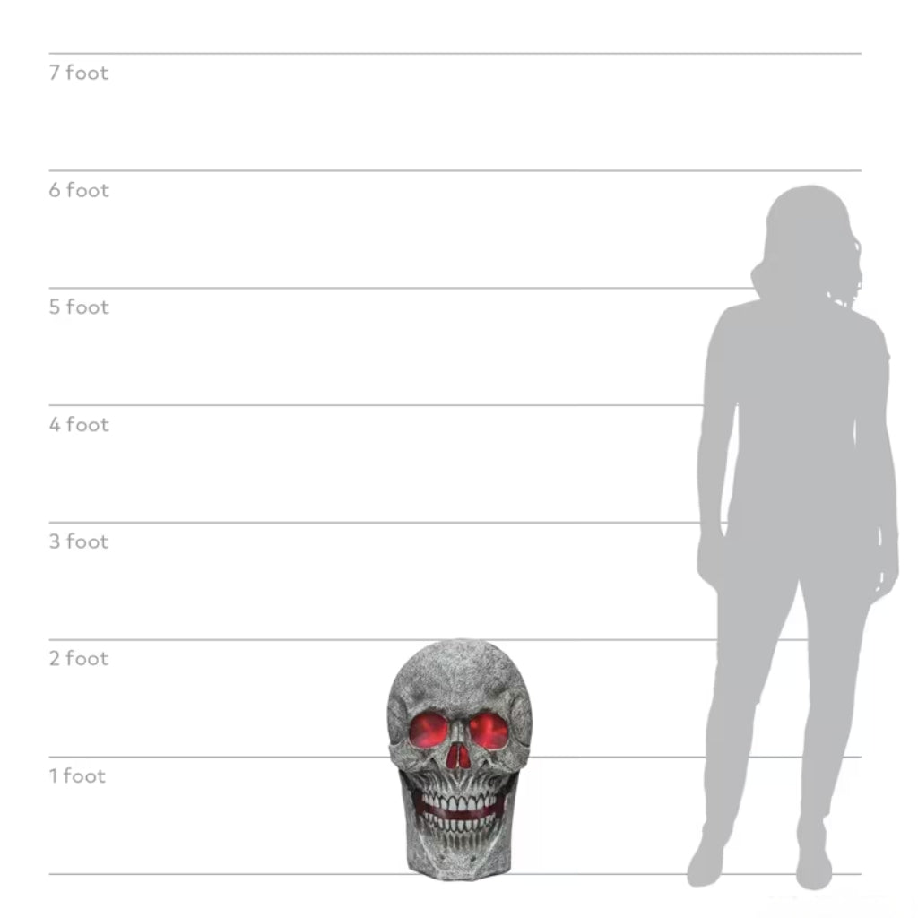 24" Light-Up Color Change Skull with Sound
