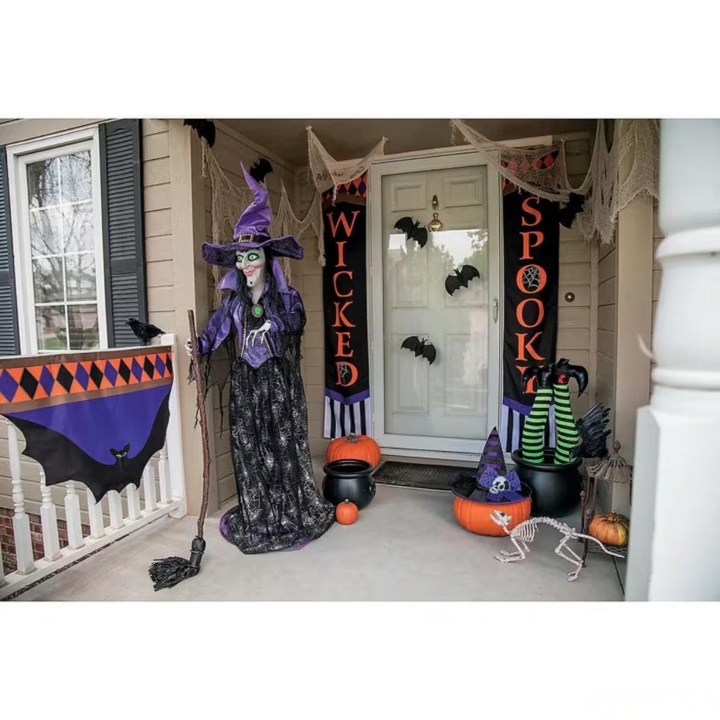 Black Cauldron Halloween Decorations - Set of 3