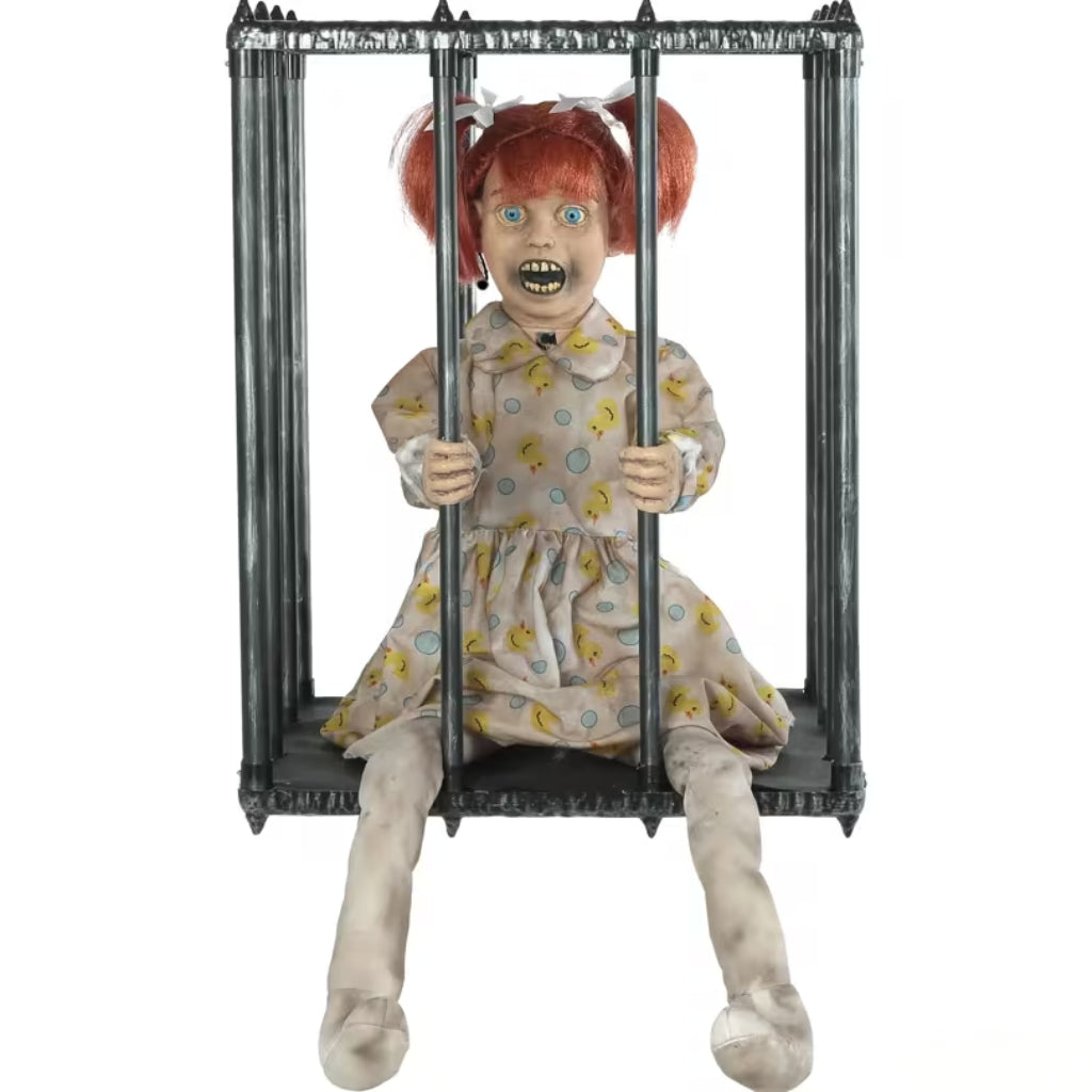 Animated Screaming Caged Kid Walk-Around Accessory