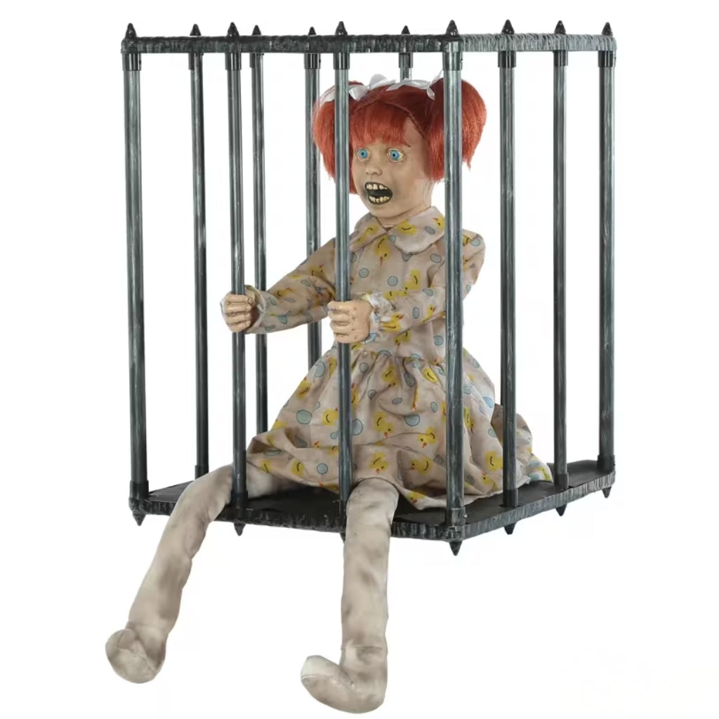Animated Screaming Caged Kid Walk-Around Accessory